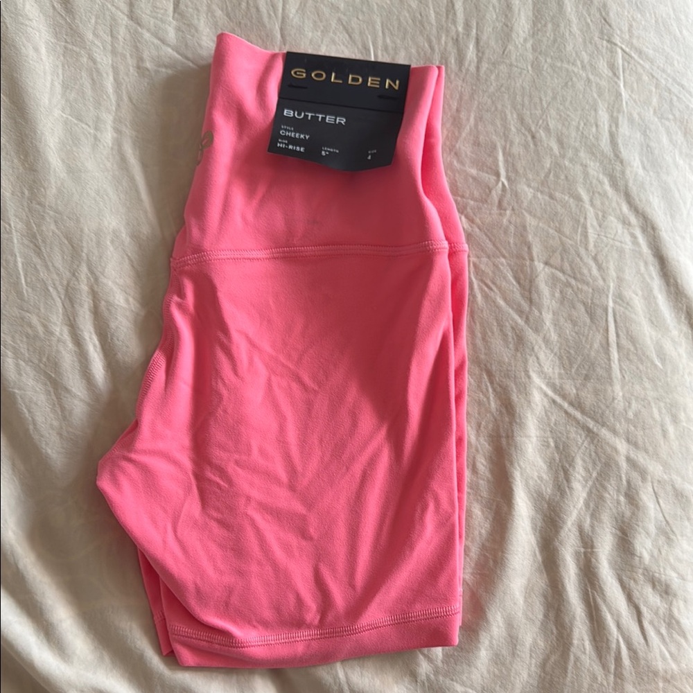 TNA ARITZIA GOLDEN Pink Athletic Shorts